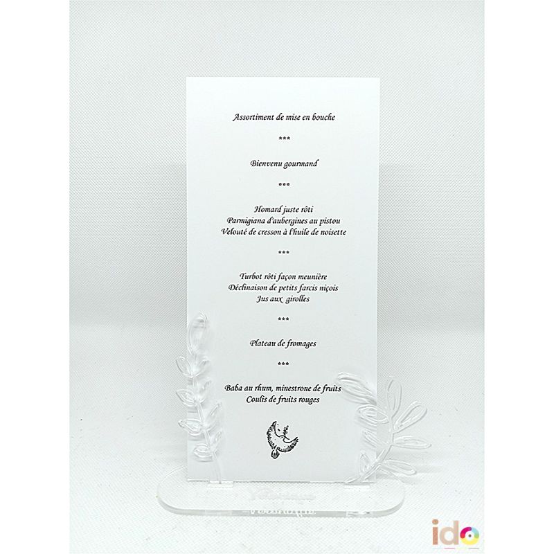  porte-menus en plexiglas personnalisés à Rouen 